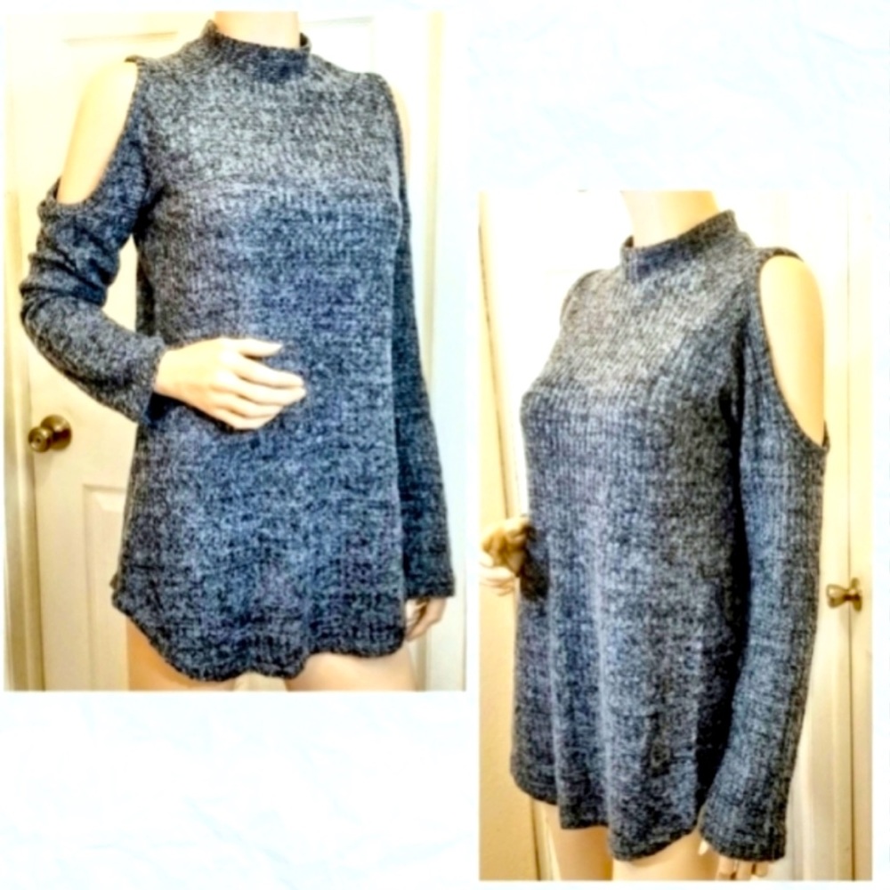 Decree cold shoulder sweater